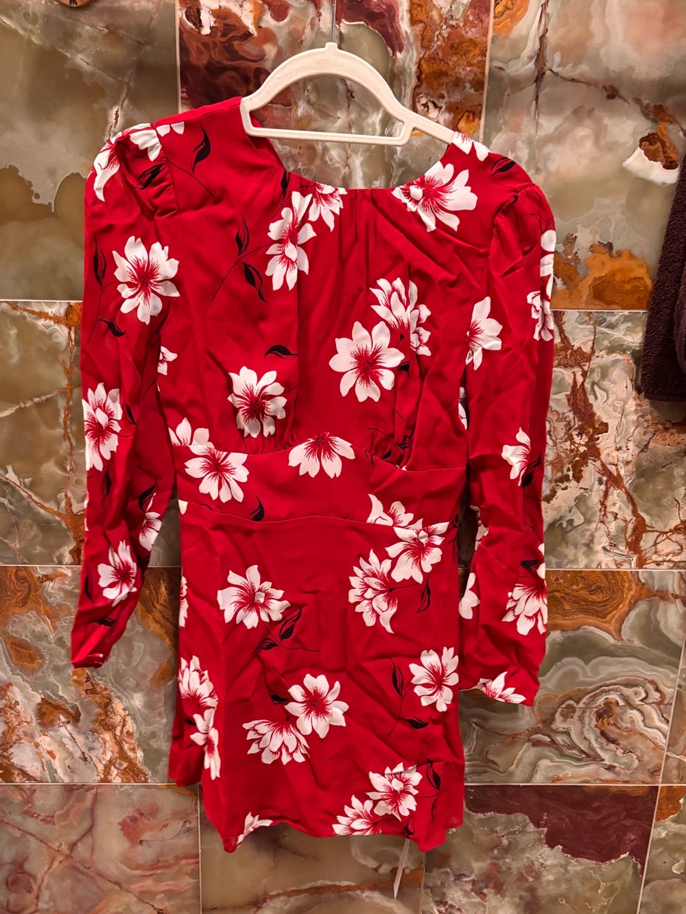 Reformation Laken Dress — Red Floral (Freddie Print) — NWT, Size 4